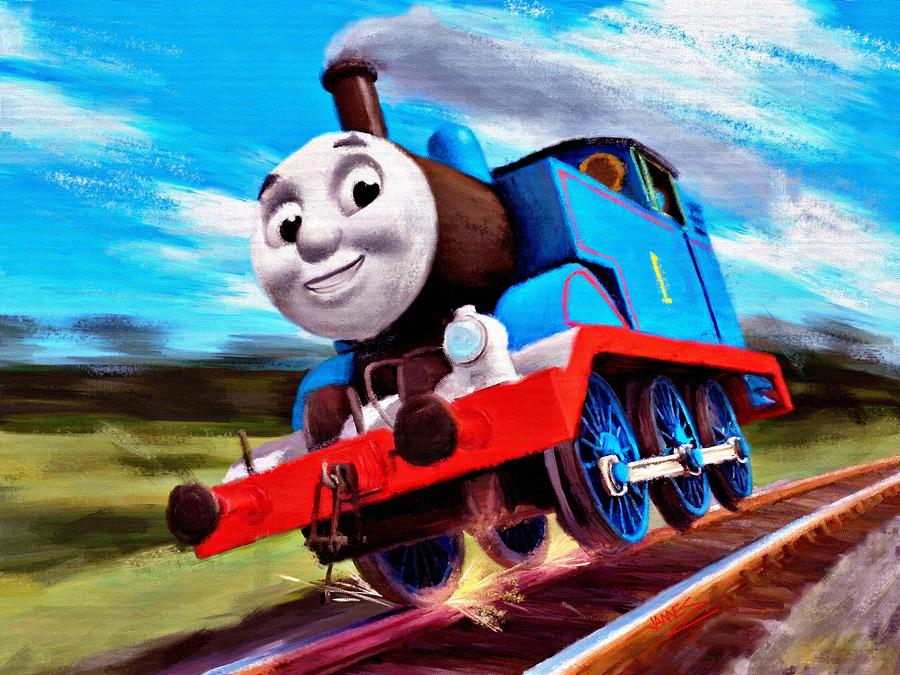 Thomas the tank engine Painting by James Shepherd