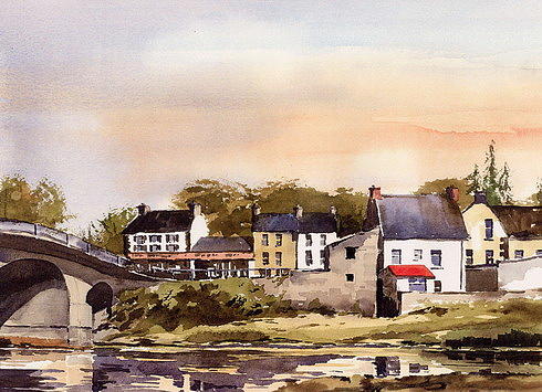 Thomastown, Co. Kilkenny Painting by Val Byrne