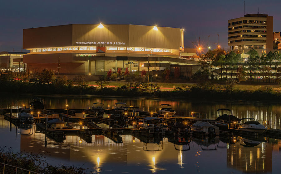 Thompson Boling Arena at Night, Knoxville Photograph by Marcy Wielfaert
