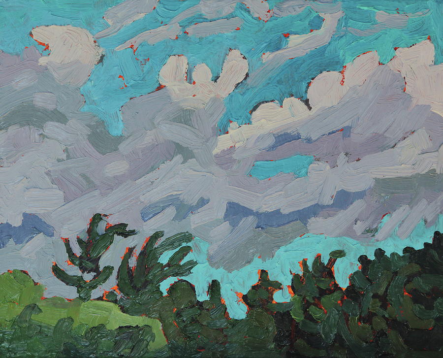 Summer Painting - Thomson Shack Cumulus by Phil Chadwick