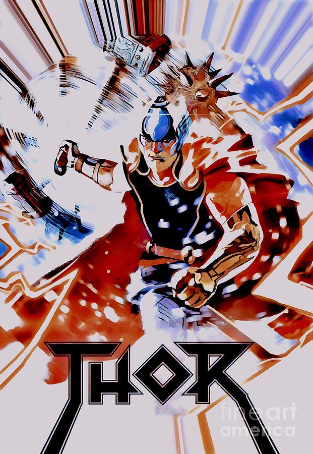 Thor Digital Art by HELGE Art Gallery