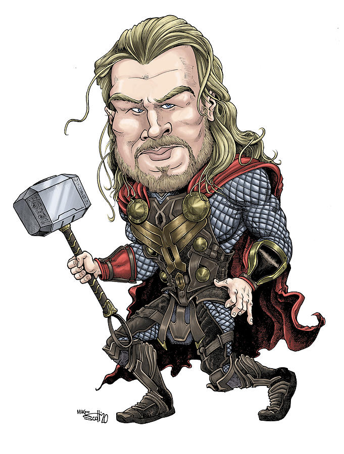 Thor Drawing by Mike Scott - Fine Art America