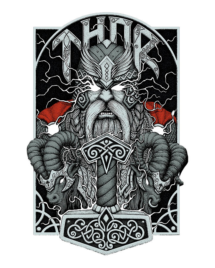 Thor Son Of Odin God Of Thunder Norse Mythology Painting by Ethan ...