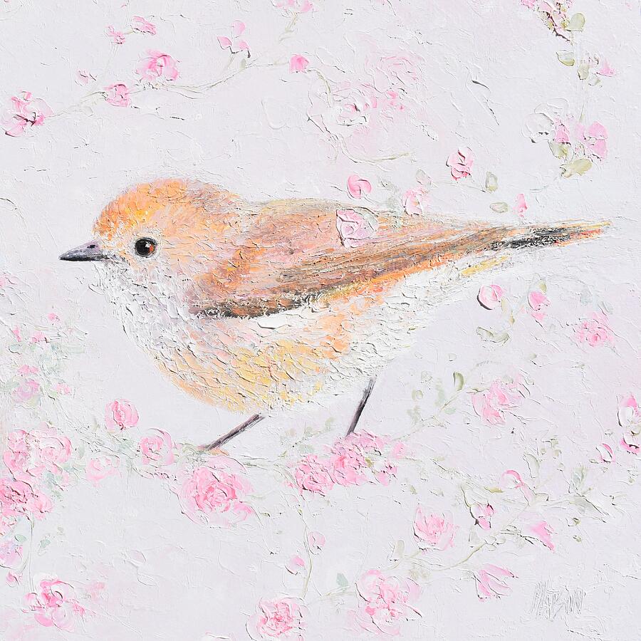 Thornbill bird among the blossom Painting by Jan Matson Thornbill bird among the blossom Painting by Jan Matson