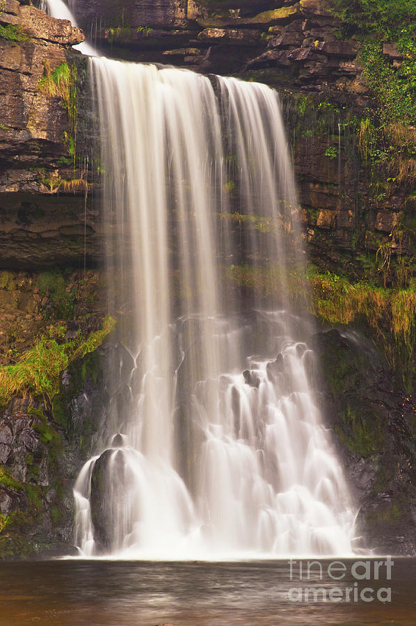 Waterfall Photograph - Thornton force waterfall, Ingleton, Yorkshire dales, England by Neale And Judith Clark