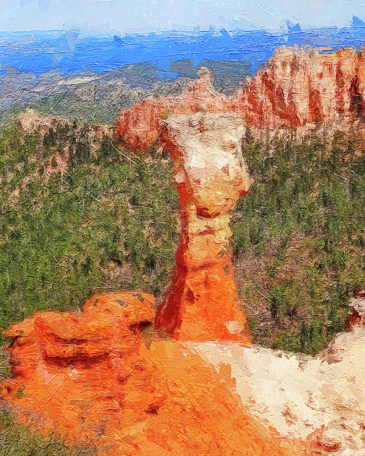 Bryce Canyon National Park Painting - Thors Hammer Bryce Canyon by Dan Sproul