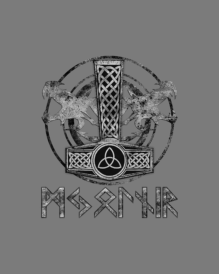 ThorS Hammer Mjolnir With Runic Writing Digital Art by Eloise Ogden Pixels