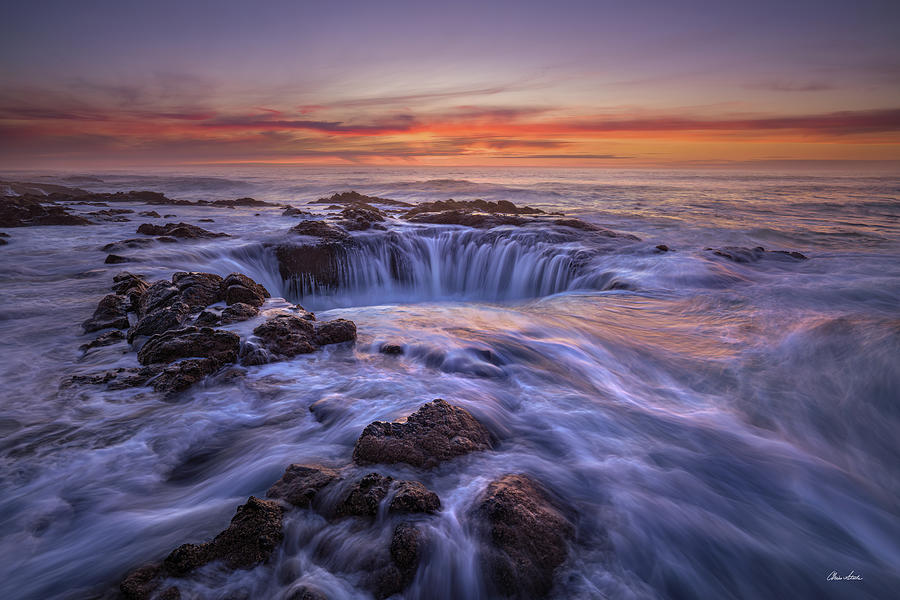 Thors Well At Sunset Photograph by Chris Steele