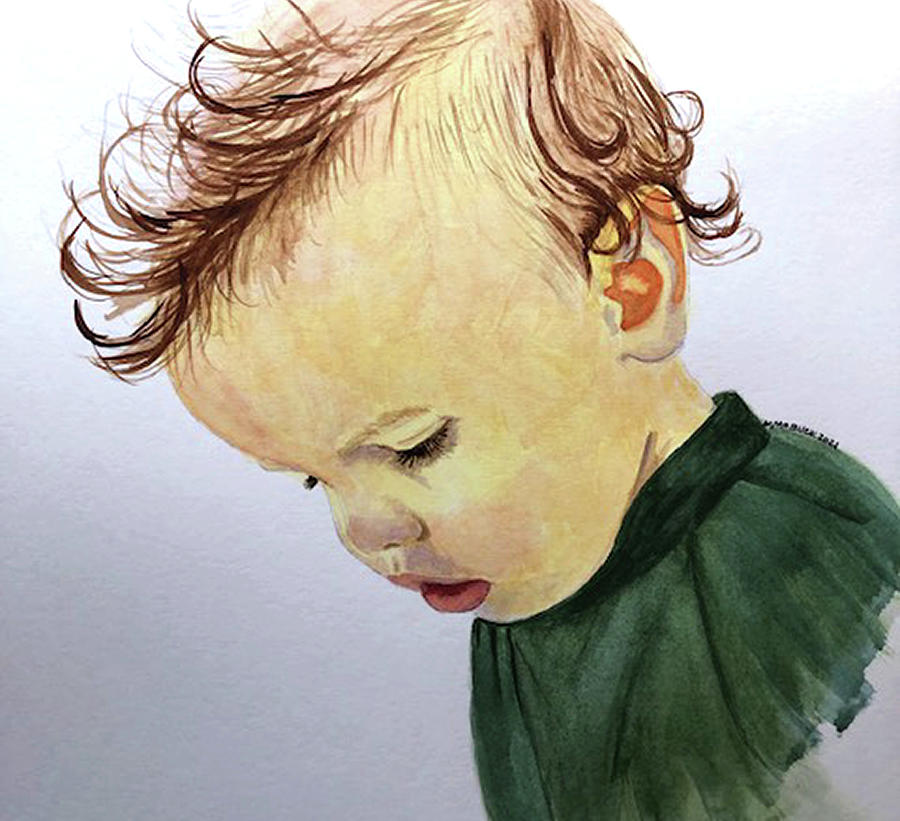 Those Cute Baby Curls Painting