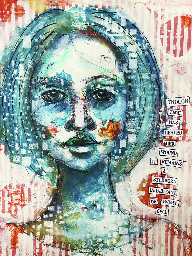 Though time has healed Mixed Media by Lynn Colwell