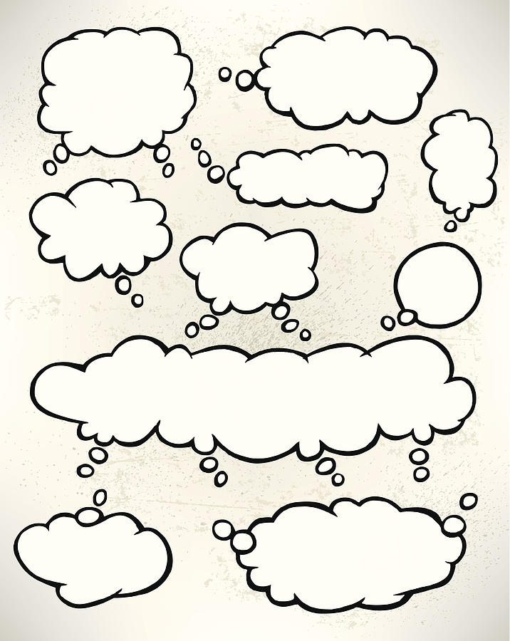 Thought or Speech Bubbles Drawing by KeithBishop