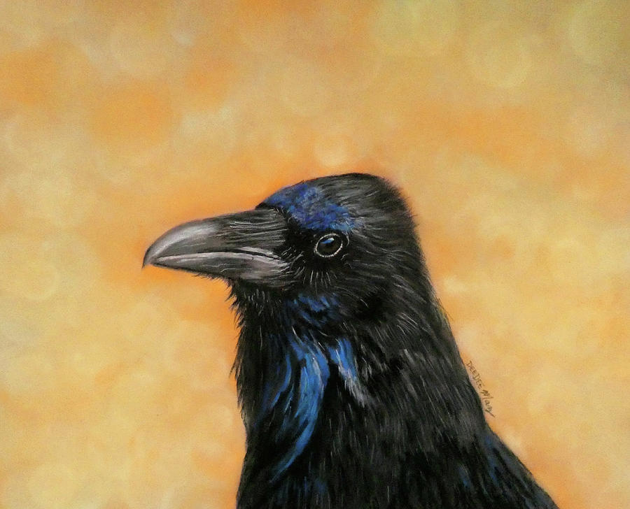 Thoughtful Raven Pastel by Deedee Maz - Fine Art America