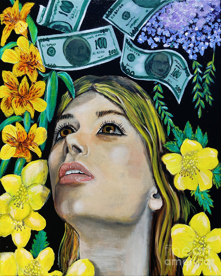 Spring Painting - Thoughts Create Reality by Jacqueline Melendez