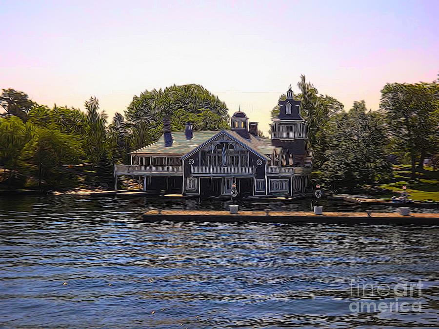 Thousand Islands Millionaires Row Estate House 1 Abstract Photograph by Rose Santuci-Sofranko