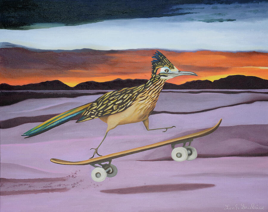 Roadrunner Painting - Thrasher by Leah Saulnier The Painting Maniac