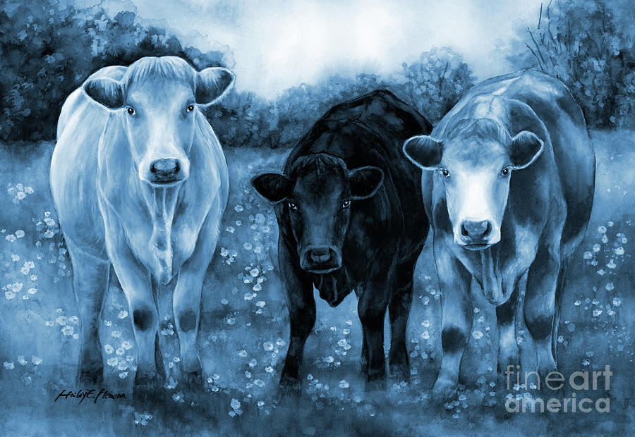 Three Amigos In Blue Painting