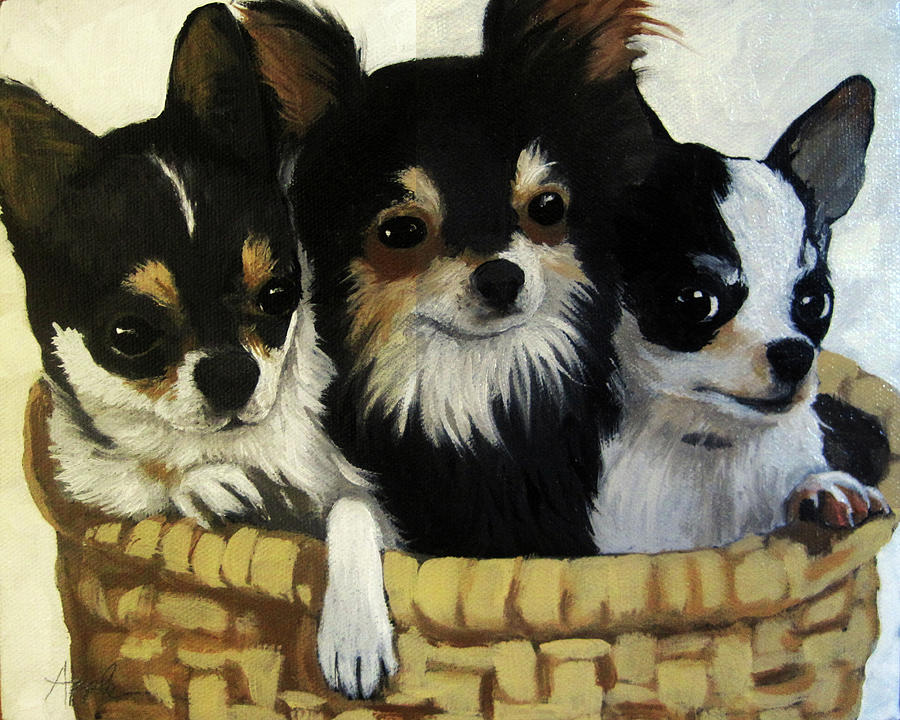 Three Amigos Painting by Linda Apple