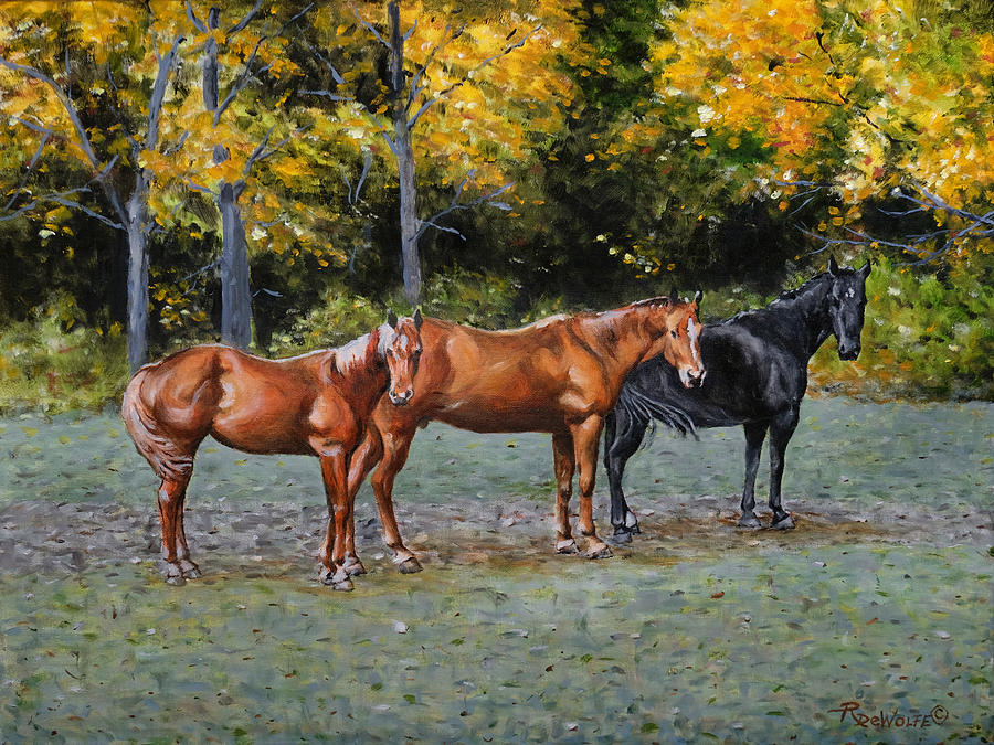 Fall Painting - Three Amigos by Richard De Wolfe