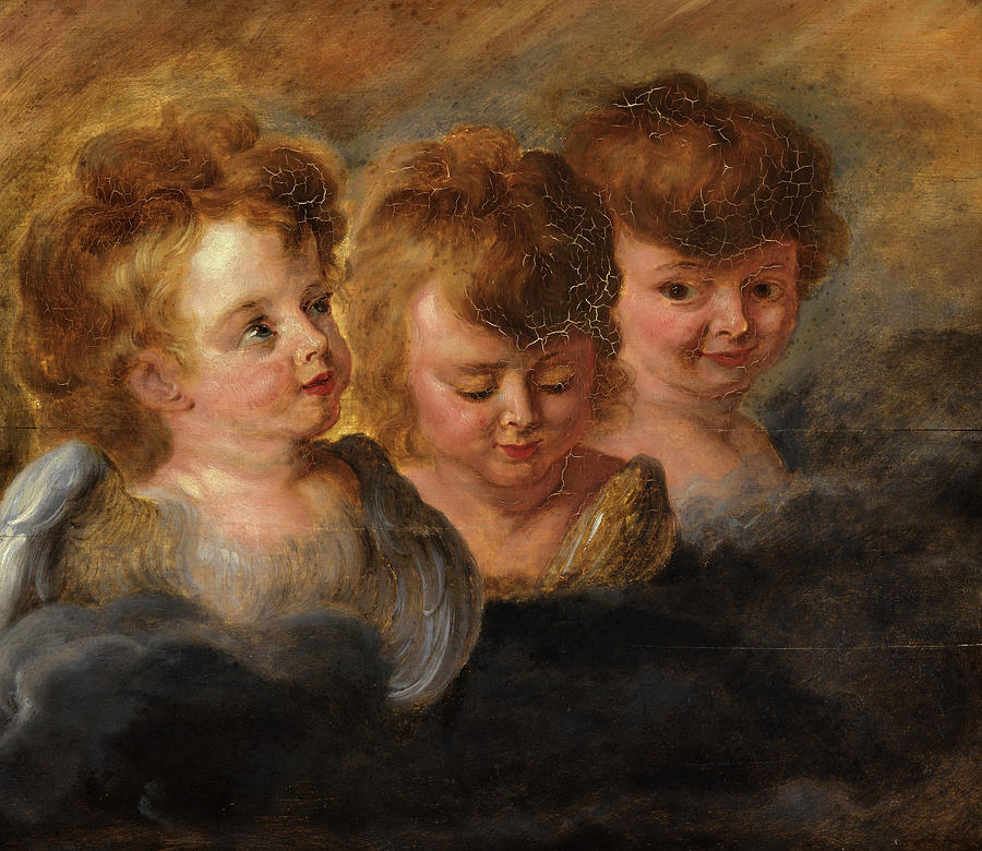 Peter Paul Rubens Painting - Three Angels by Peter Paul Rubens