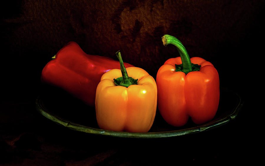 Three Bell Peppers Photograph by Julie Palencia