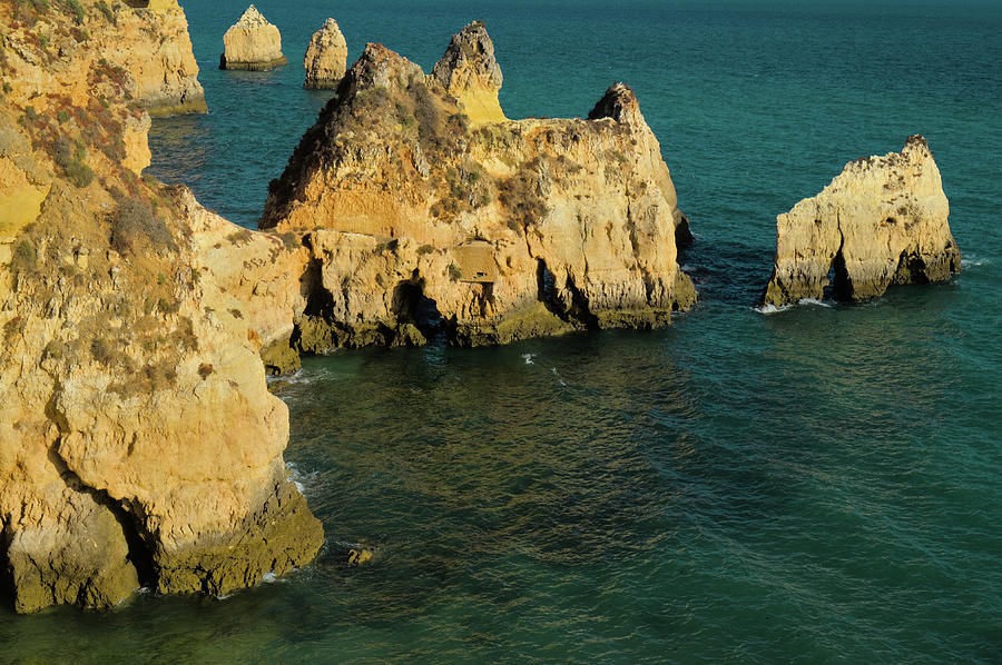 Three Brothers Beach from the cliff in Algarve Photograph by Angelo DeVal