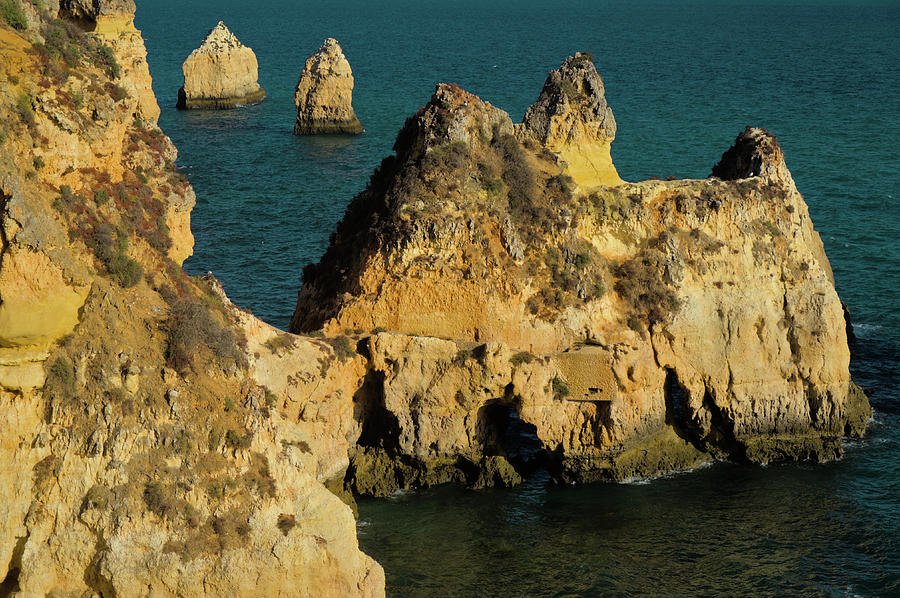 Three Brothers Beach overview in Algarve Photograph by Angelo DeVal