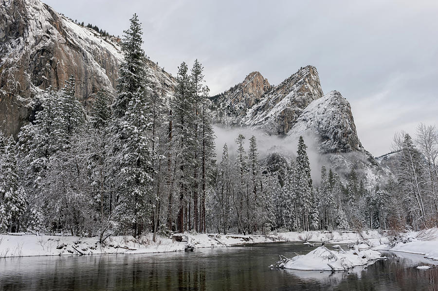 Three Brothers Yosemite Merced River Photograph by Tibor Vari