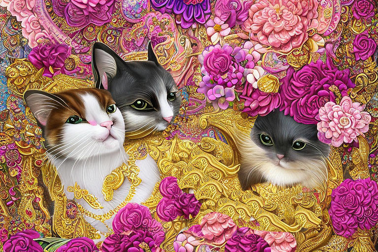 Three Cats Digital Art by Norma Laurie - Pixels