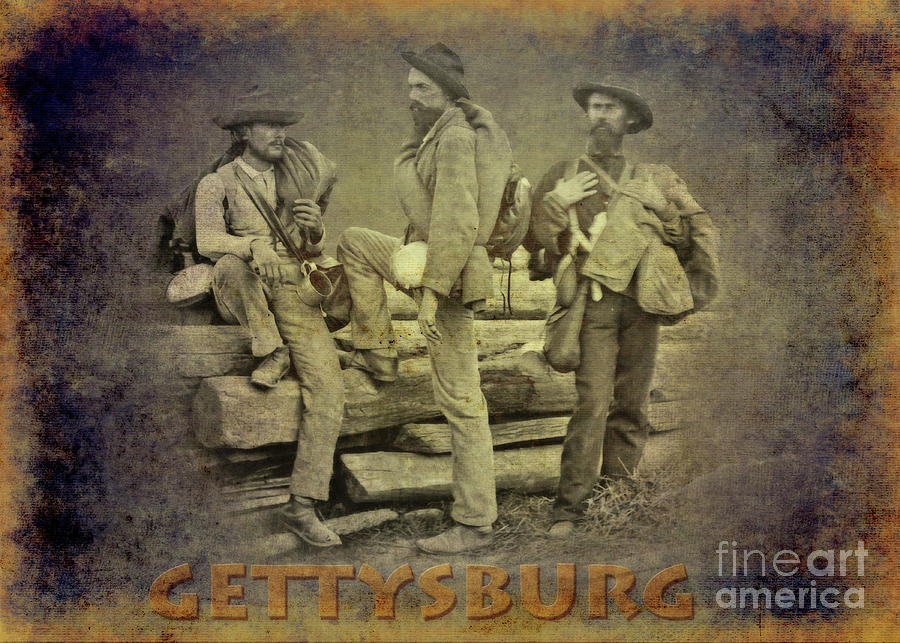 Three Confederate Prisoners At Gettysburg Iv Digital Art