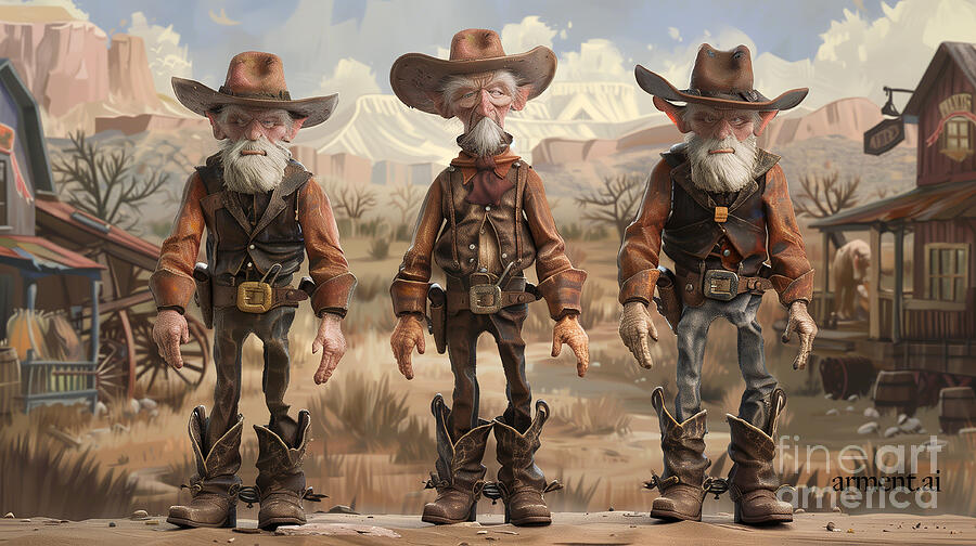 Three Cowpokes Photograph by David Arment