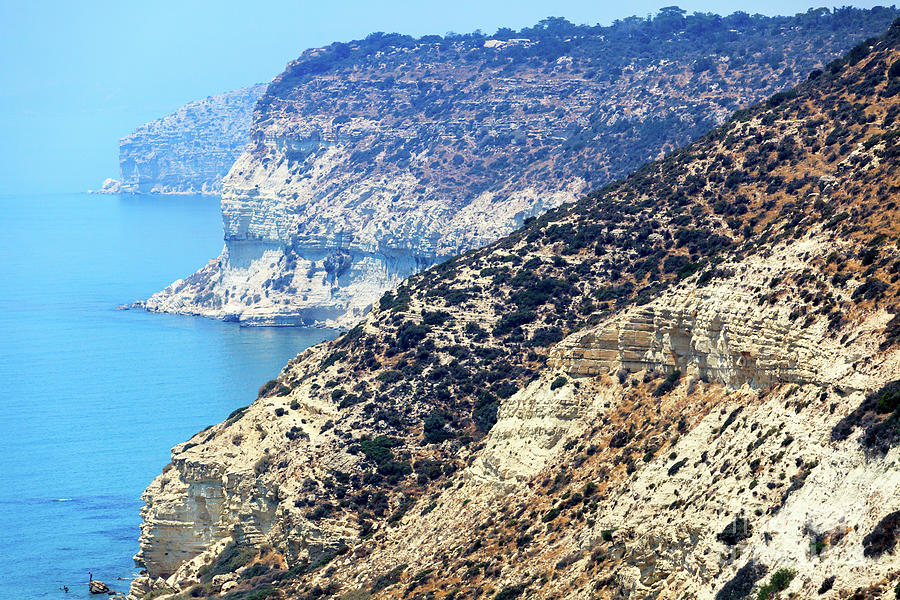 Three Cyprus Cliffs from Kourion Photograph by John Rizzuto