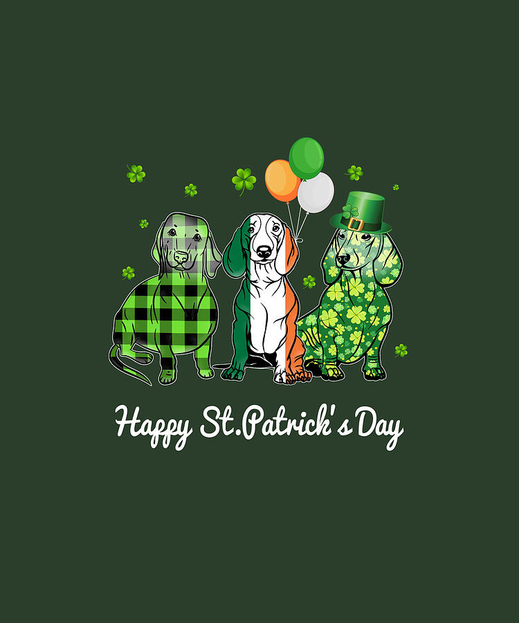 dachshund st patrick's day shirt