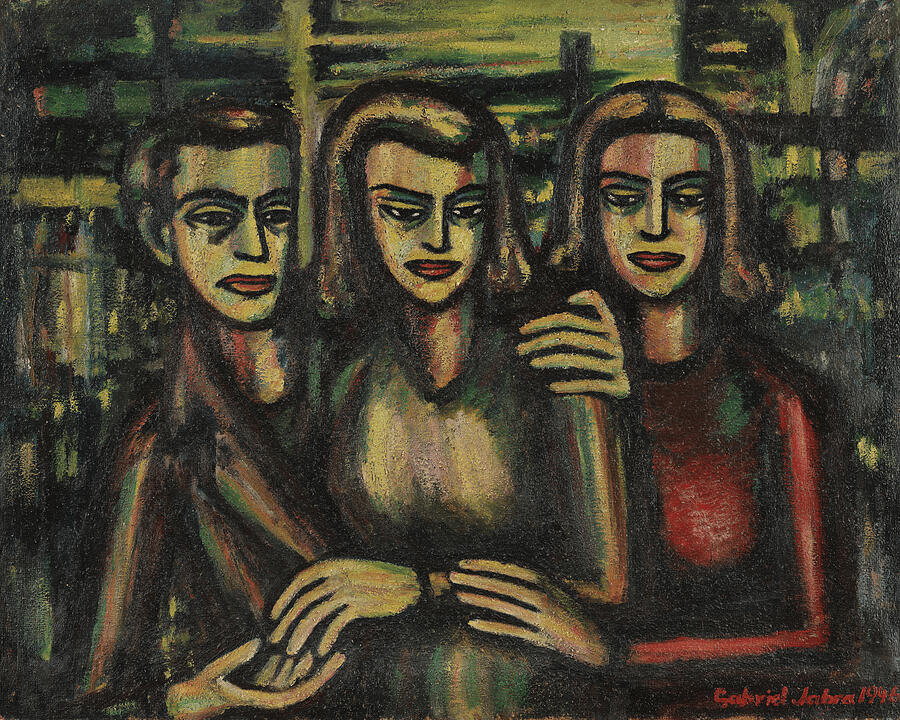 Three Figures - Jabra Ibrahim Jabra Digital Art by Samuel HUYNH Three Figures - Jabra Ibrahim Jabra Digital Art by Samuel HUYNH