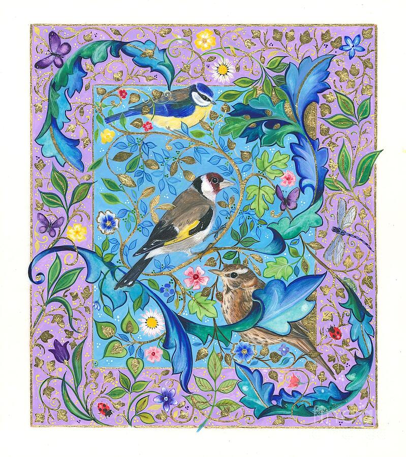 Three Garden Birds Painting by Isabelle Brent - Fine Art America