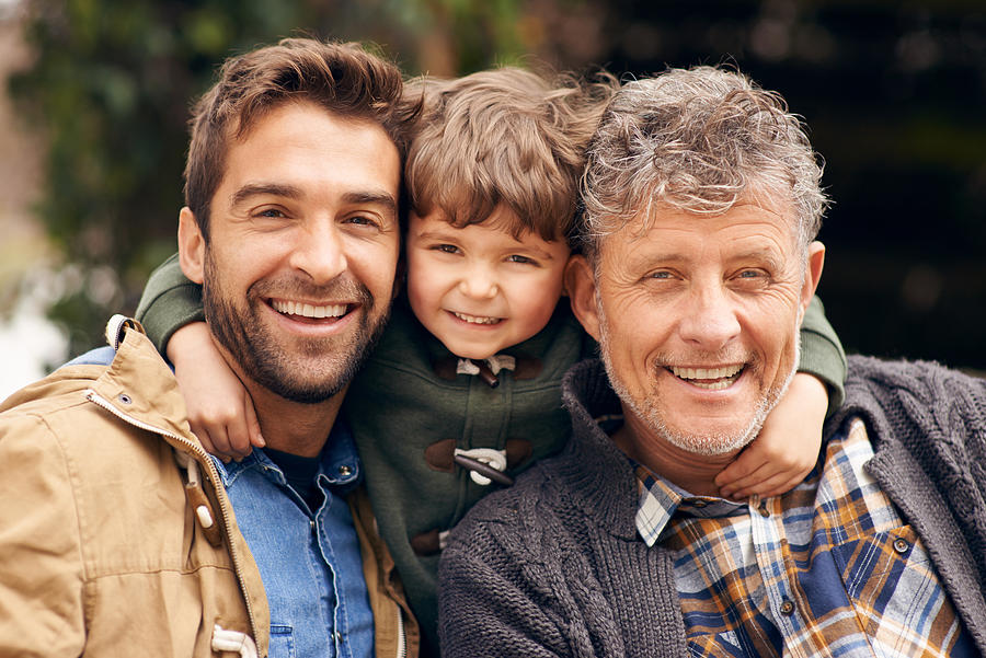 Three generations of the boys Photograph by PeopleImages