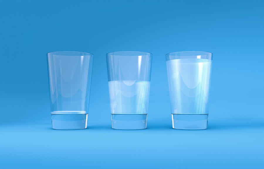 Three glasses of water Photograph by Artpartner-images
