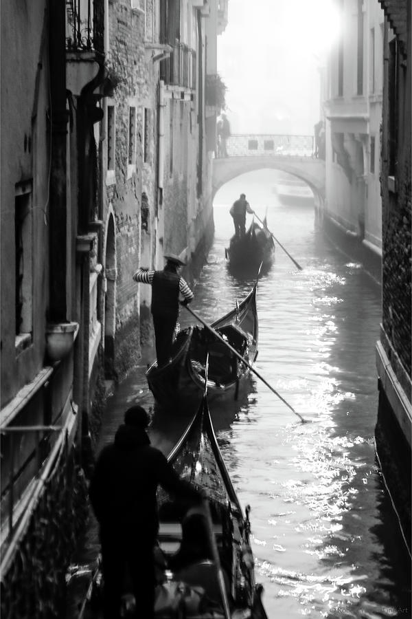 Three Gondoliers In Venice Photograph