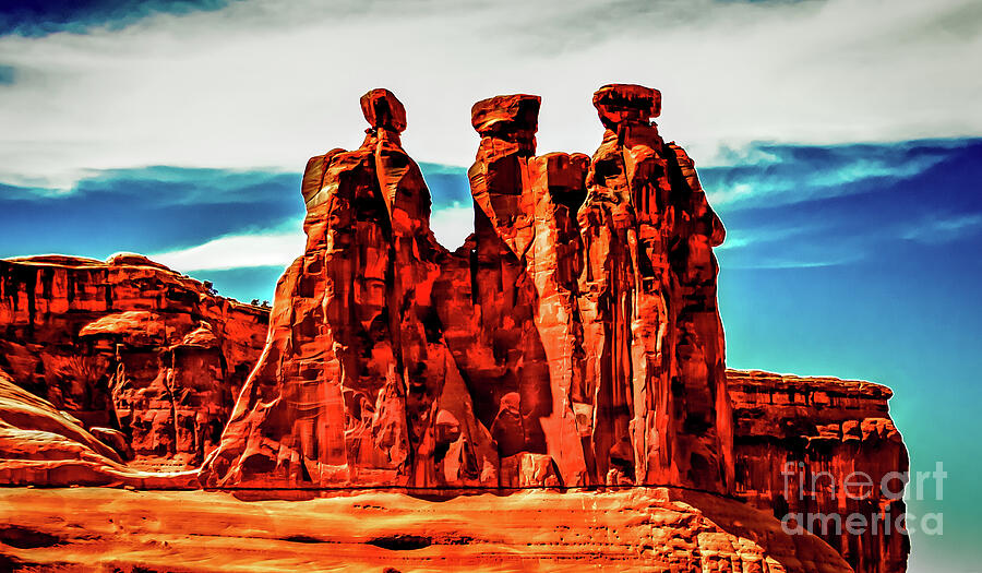 Landscape Photograph - Three Gossips Arches National Park by Robert Bales