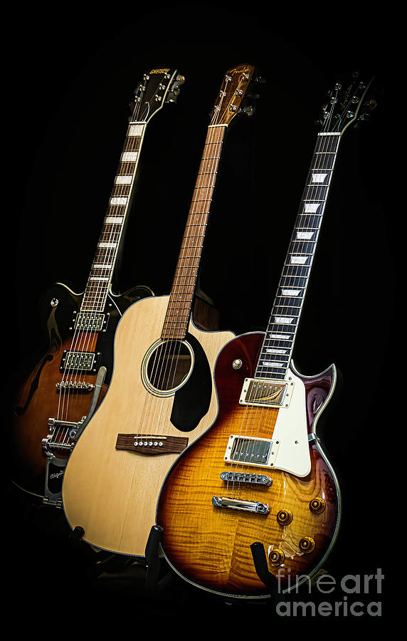 Three Guitar Styles Photograph by Tom Claud