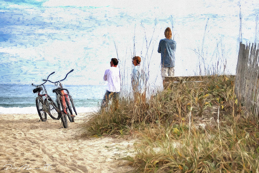 Three Guys Two Bikes One Beach Photograph by Phil Mancuso