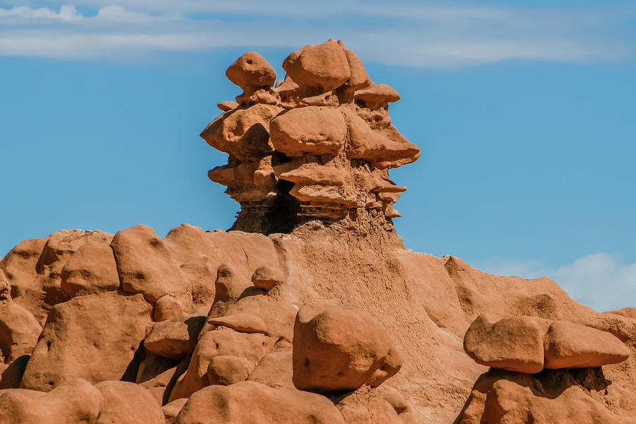 Three Headed Goblin - Goblin Valley Photograph by Anthony Sacco Three Headed Goblin - Goblin Valley Photograph by Anthony Sacco