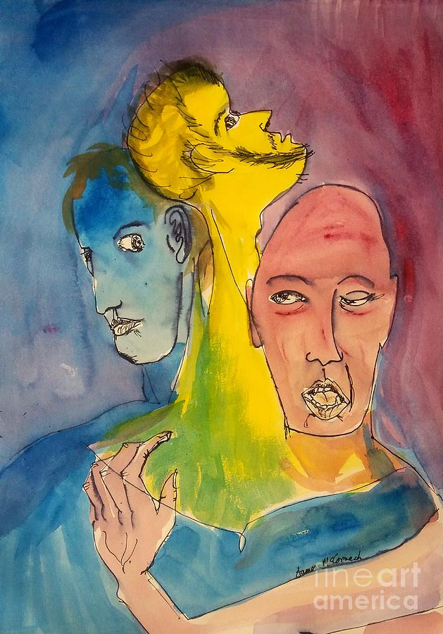 Three Headed Human Painting by James McCormack - Fine Art America