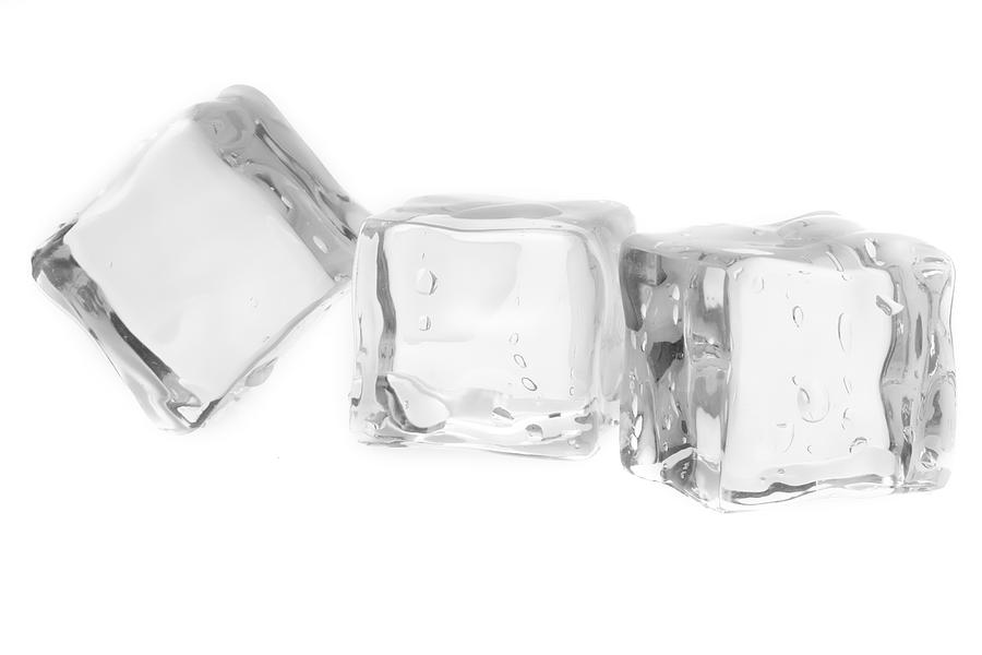 Three icecubes Photograph by Sjo