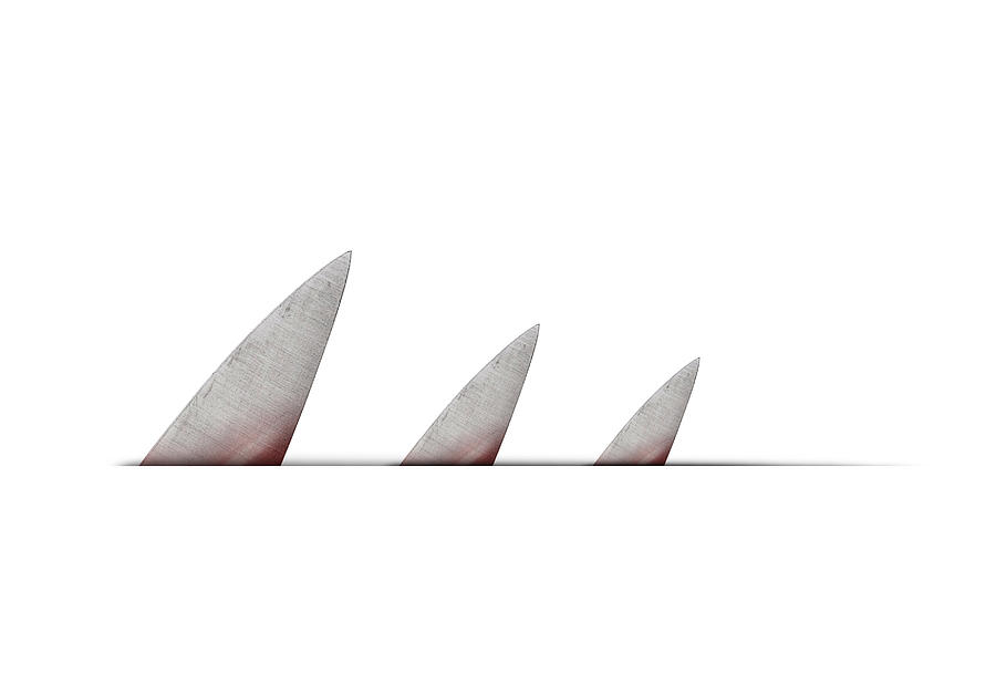 Three knife blades Photograph by Sean Gladwell