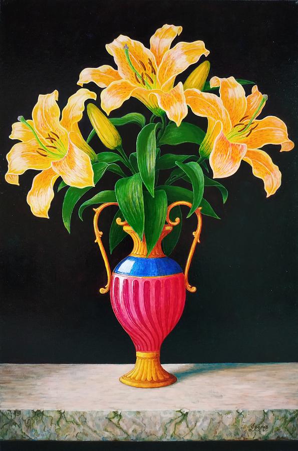 Three Lilies Painting