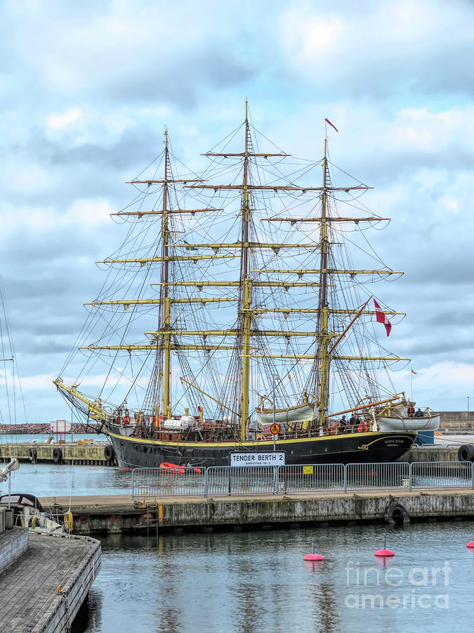 Three Mast Sailing Ship Copenhagen Denmark Photograph by Elisabeth Lucas