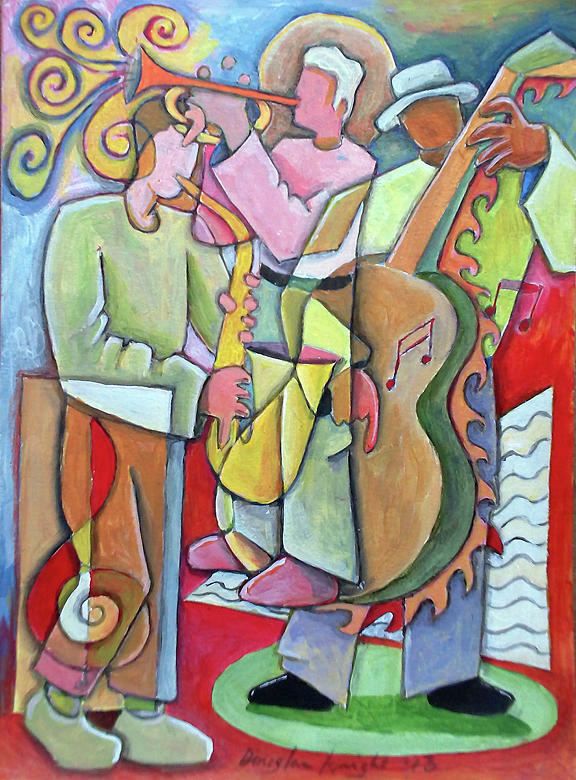 Three Musicians Painting by Douglas Knight - Fine Art America