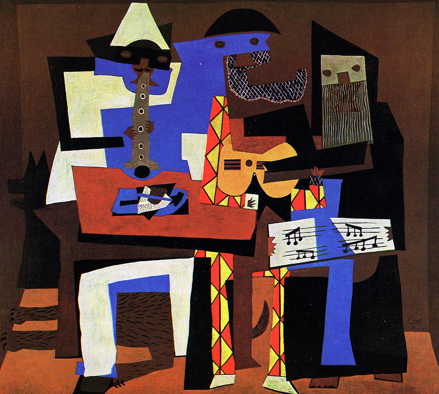 Musician Painting - Pablo Picasso - Three Musicians by Jon Baran