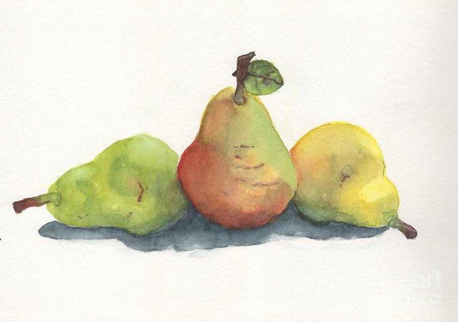 Three of a Pear Painting by Vicki B Littell