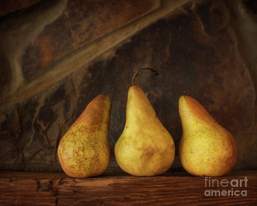 Three Pears Photograph by Mark Miller